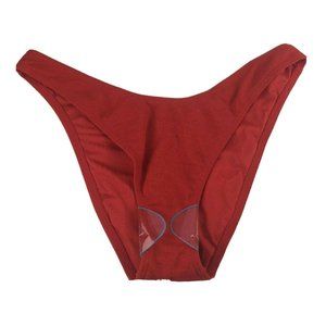 Women Large TWIIN Zeta Scoop Bikini Bottom, red